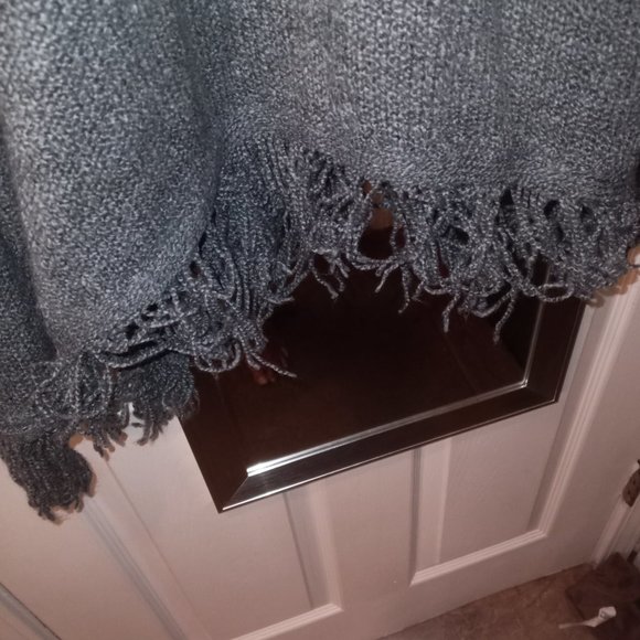3X Knit Avenue Sweater Gray Blue With Fringes - Picture 6 of 7